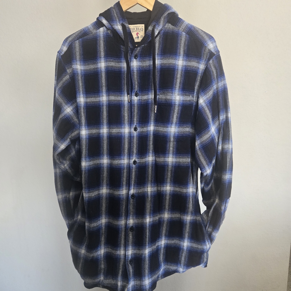 Red Head Flannel Hooded Jacket